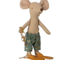Maileg Knuffelmuis Beach Mice Big Brother in Strandhokje
