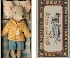 Maileg Knuffelmuis Grote Broer Muis in Luciferdoosje Big Brother 13cm