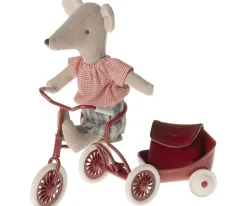 Maileg Knuffelmuis Tricycle Big Sister Red