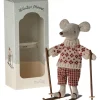 Maileg Knuffelmuis Winter met Skiset Mum 15cm