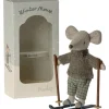 Maileg Knuffelmuis Winter met Skiset Big Brother 13cm