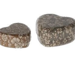 Maileg Metalen Opbergdoosje Hart Blauw 2-delig