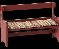 Maileg Poppenhuis Bankje Rood 7.5cm