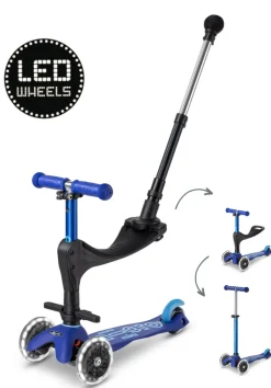 Micro Step Micro Mini Deluxe 3in1 Push Blauw LED