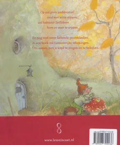 Op een grote paddenstoel