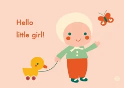 Postkaart Hello little girl