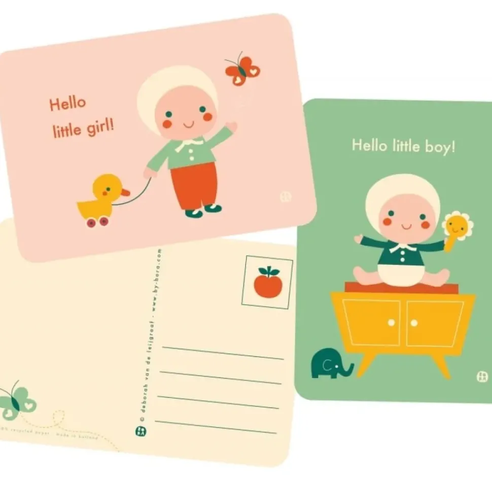 Postkaart Hello little girl