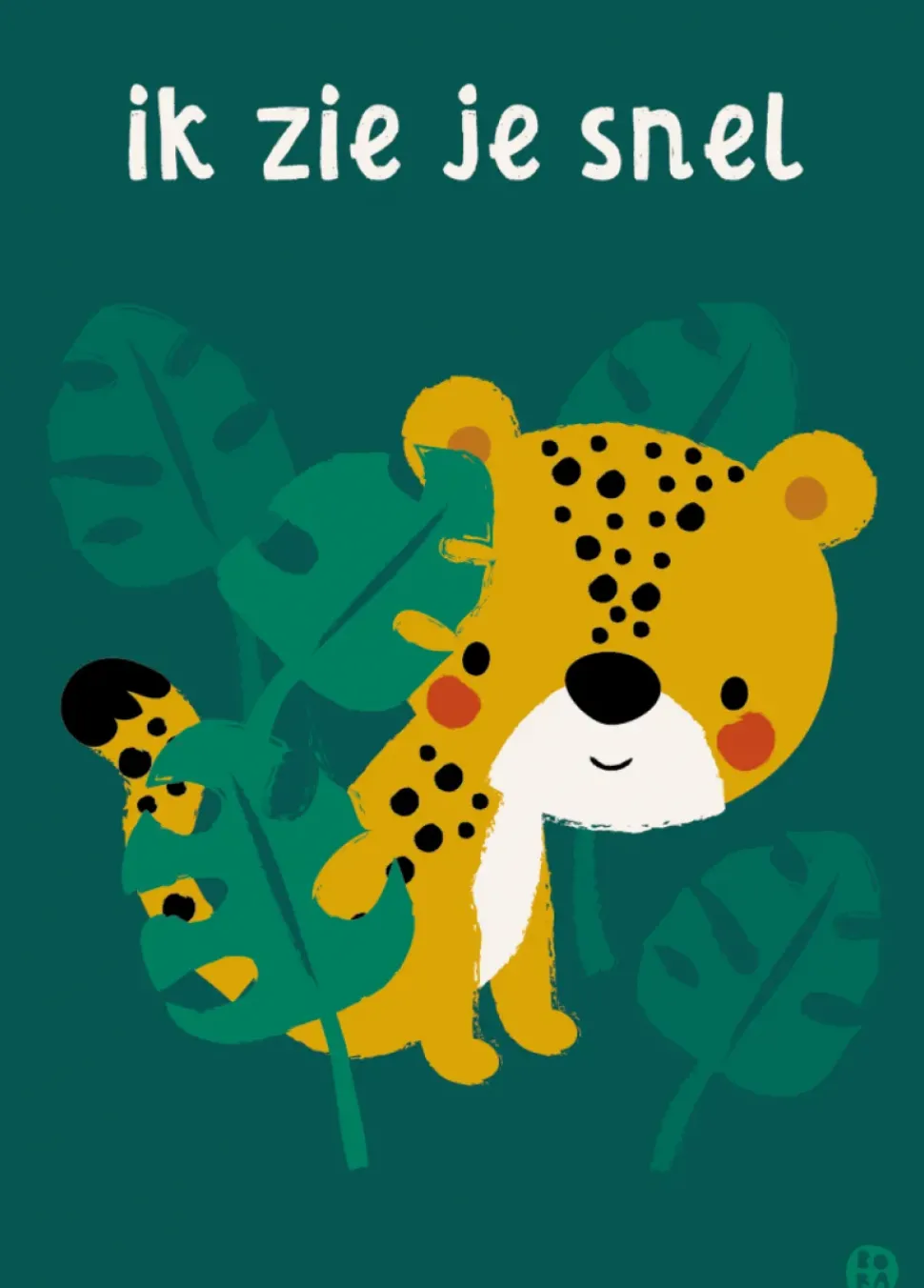 Postkaart Jungle Ik zie je snel