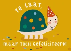 Postkaart Zee Te laat