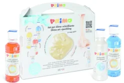Primo Set slijm met 3 gekleurde lijm, 1 activator, 1 parel