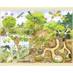 Puzzel Puzzel Ontdekking in de Natuur Hout 96 pcs