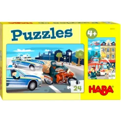 Puzzels In actie 24pcs set  2-delig