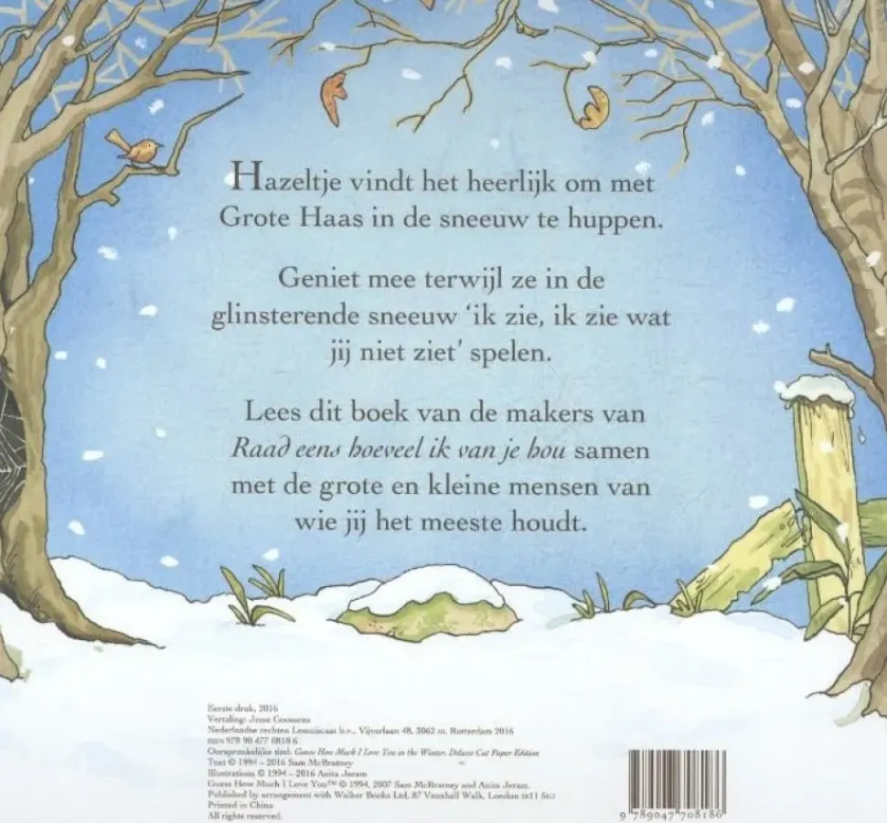 Raad een hoeveel ik van je hou IN DE WINTER