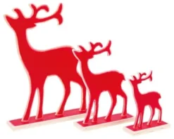 Rendier Kerst Decor Rood Hout