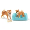 Schleich Honden Shiba Inu Moeder en Pup Set 42479