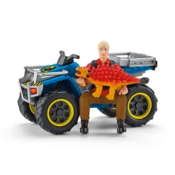 Schleich Speelset Vlucht van Velociraptor op Quad 41466