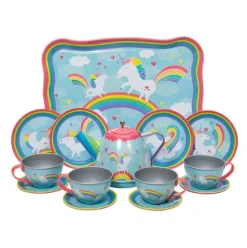 Schylling Unicorn Tin Thee Set
