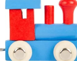 Small Foot Lettertrein Blauw en Rood Hout