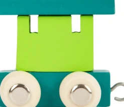 Small Foot Lettertrein Blauw en Groen Hout