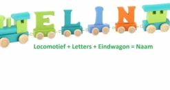 Small Foot Lettertrein Letters Natuurlijk