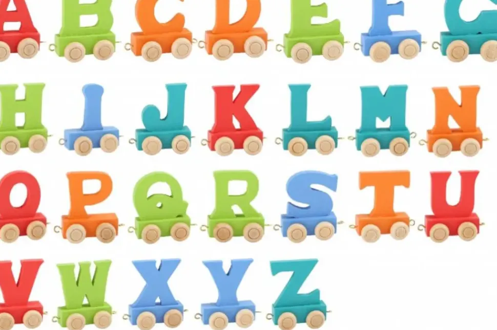 Small Foot Lettertrein Letters Gekleurd Hout