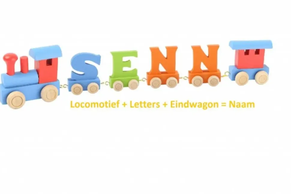 Small Foot Lettertrein Letters Gekleurd Hout