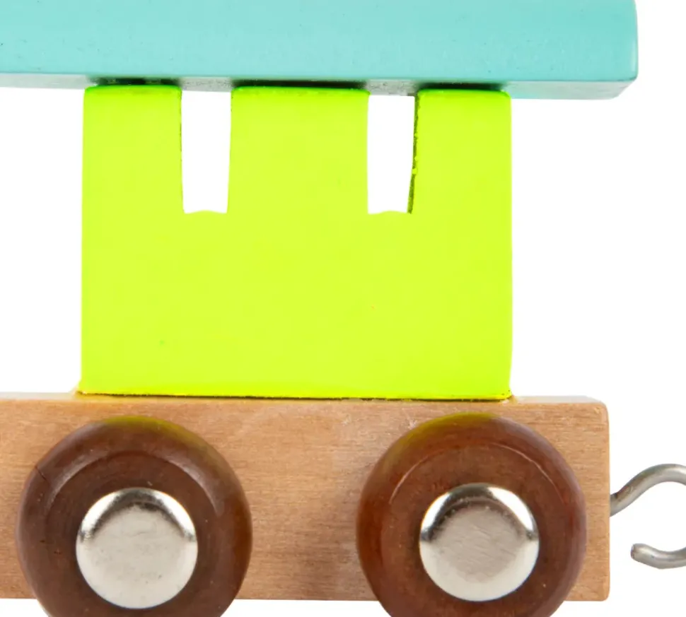 Small Foot Lettertrein Pastelkleur Hout