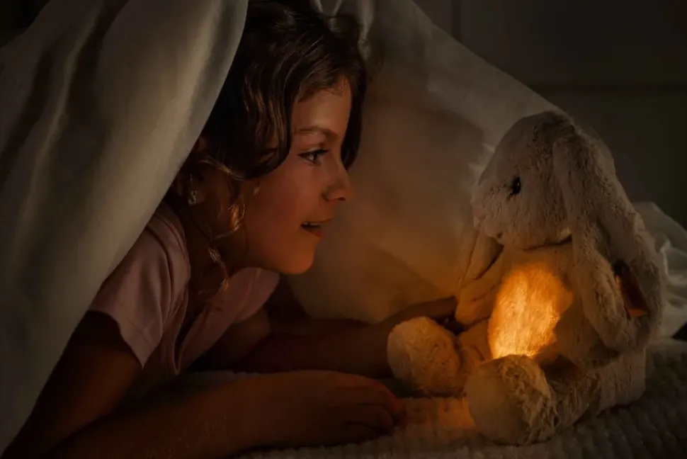 Steiff Knuffel met Licht Hoppie Haas 28cm