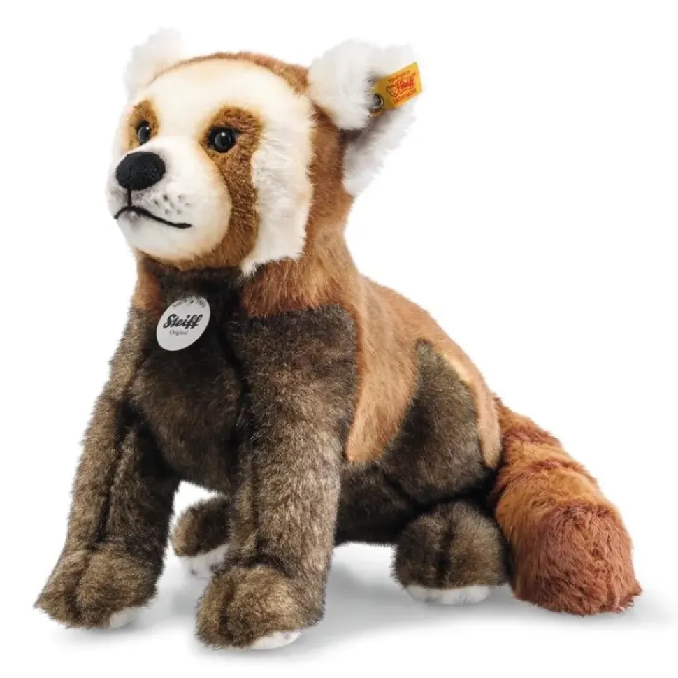 Steiff Knuffel Rode Panda Zittend 30 cm