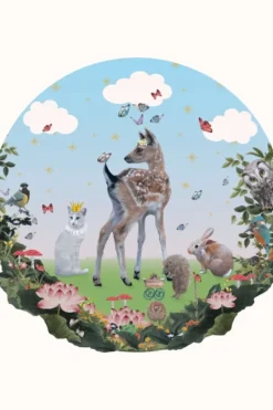 Sticky Tales Muursticker Groot Hert met Vriendjes