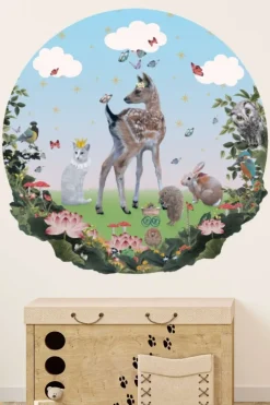 Sticky Tales Muursticker Groot Hert met Vriendjes