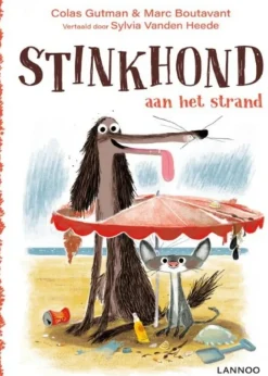 Stinkhond aan het strand