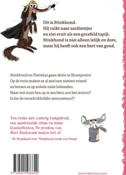 Stinkhond in de sneeuw