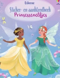 Uitgeverij Usborne Sticker- en Aankleedboek Prinsessenelfjes
