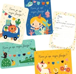 Uitnodigingskaart Auto 6-delig