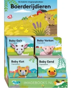 Vingerpopboekje babydieren