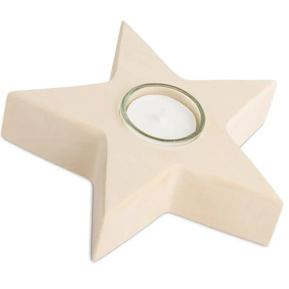 Waldfabrik Sfeerlicht met Waxinelichthouder Hout Ster