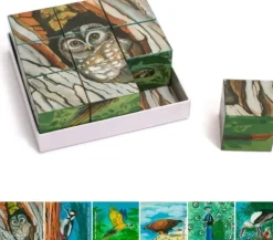 Weizenkorn Blokkenpuzzel vogels Hout