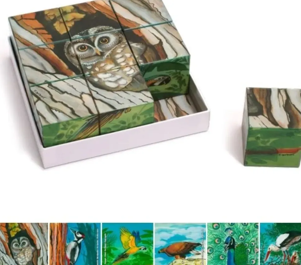 Weizenkorn Blokkenpuzzel vogels Hout