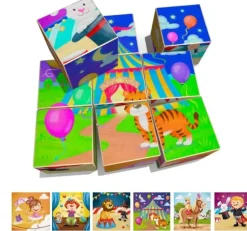 Weizenkorn Blokkenpuzzel Circus Hout