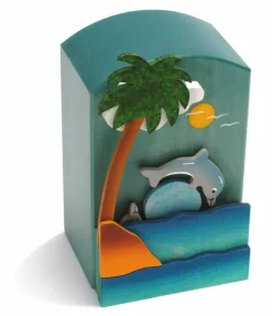 Weizenkorn Muziekdoos 3D Dolfijn Hout