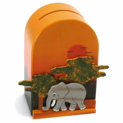 Weizenkorn Spaarpot 3D Olifant Hout