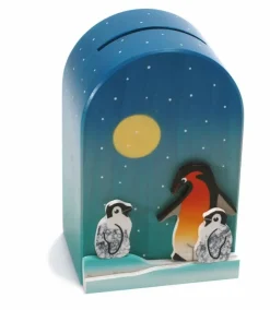 Weizenkorn Spaarpot 3D Pinguin Hout