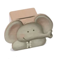 Weizenkorn Spaarpot Gezicht Olifant Hout