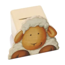 Weizenkorn Spaarpot Gezicht Schaap Hout