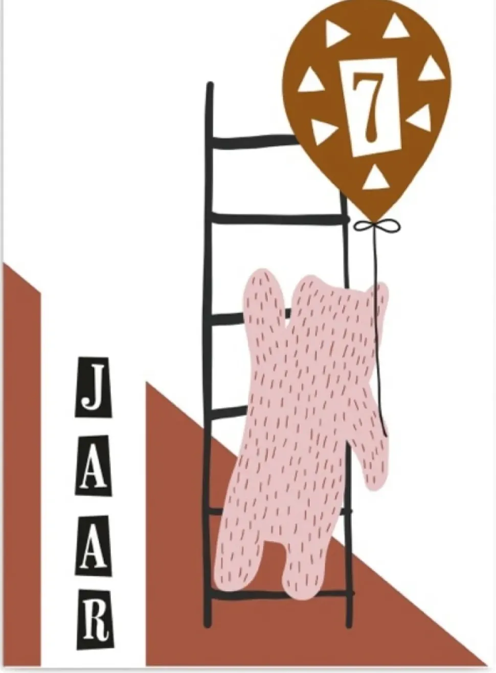 Wenskaart 7 Jaar Kat