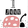 Wenskaart 1 Jaar Lieveheersbeestje