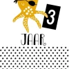 Wenskaart 3 Jaar Octopus