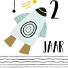 Wenskaart 2 Jaar Raket