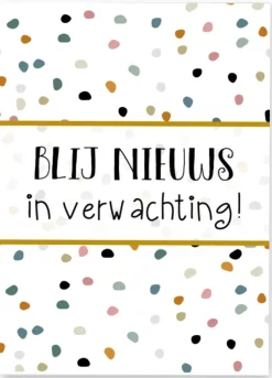 Wenskaart Blij Nieuws in Verwachting